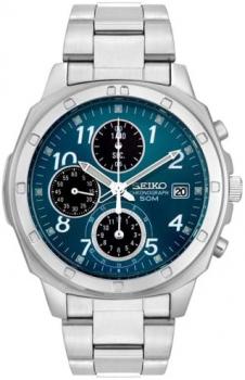 Seiko Men's SND193 Stainless Steel Chronograph Watch