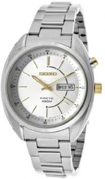 Seiko Men's Kinetic Silver Dial Stainless Steel