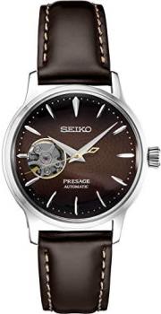 Seiko Presage Automatic Brown Leather Watch SSA783