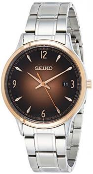 Seiko Essentials Quartz Brown Dial Stainless Steel Men's Watch SGEH90