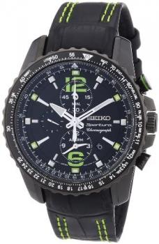 Seiko Men's SNAE97P1 Black PVD Stainless Steel Chronograph Watch