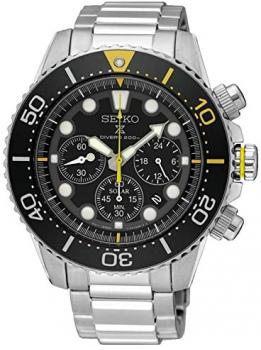 SEIKO Prospex Sea Diver's 200m Chronograph Solar Sports Watch Silver SSC613P1