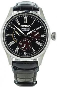 Seiko presage Mens Analog Automatic Watch with Crocodile Leather Bracelet SPB085J1