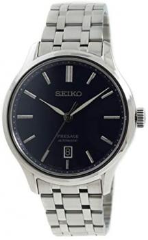 SEIKO Presage Dark Blue Dial Steel Watch Sapphire Glass SRPD41J1