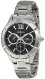 Seiko Black Dial Stainless Steel Mens Watch SKY689P1 by Seiko Watches