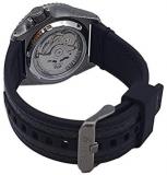 Seiko 5 Sports Silver Dial Black Leather Strap Men's Watch SRPE79K1