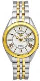 Sieko Men's SNKL36 Two Tone Stainless Steel Analog with White Dial Watch