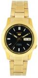 Seiko Men's SNKK22 Gold Plated Stainless Steel Analog with Black Dial Watch