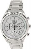 Seiko Chronograph Silver Dial Stainless Steel Mens Watch SSB085