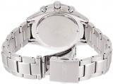 Seiko Men's Silver Black Chronograph Stainless Steel Analog Quartz Watch SPC153P1