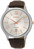 Seiko Men's SGEH55 'Classic' Brown Leather Watch