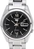Seiko SNKL55 Mens Stainless Steel Case and Bracelet Automatic Black Tone Dial Watch