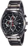 Seiko SSB179P1 Men's Quartz Chronograph Watch with Black Dial and Black Plated Steel Strap