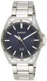 Seiko Men's Year-Round Solar Powered Watch with Stainless Steel Strap, Silver, 20 (Model: SNE483P1)