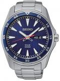 Seiko Men's Solar Powered Watch with Stainless Steel Strap, Silver, 20 (Model: SNE391P1)