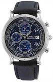 Seiko Mens World Time Special Edition Blue Chronograph Dial Watch SPL059P1