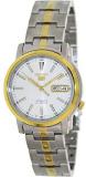 Seiko 5 #SNKL84 Men's Two Tone Stainless Steel White Dial Automatic Watch by Seiko Watches