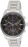 Seiko Mens Chronograph Solar Powered Watch with Stainless Steel Strap SSC715P1