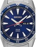 Seiko SNE391 Men's Core Silver Bracelet Band Blue Dial Watch