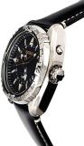 Seiko Mens Kinetic GMT Sports 100M Watch with Black Calf Leather SUN053P1