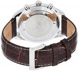 Seiko Chronograph SSB181 Silver Tone Dial Brown Leather Band Men's Watch
