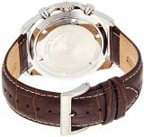 Seiko Men's 44mm Brown Leather Band Steel Case Hardlex Crystal Quartz White Dial Analog Watch SSB263