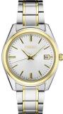 Seiko Men's Essentials Stainless Steel Japanese Quartz Two Tone Strap, Silver/Gold, 18.7 Casual Watch (Model: SUR312)