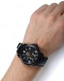 Seiko Premier Kinetic Perpetual Black Dial Men's Watch SNP145