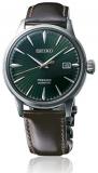 SEIKO PRESAGE&quot;Mockingbird&quot; Cocktail Green Dial with Brown Leather Watch SRPD37J1