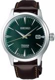 SEIKO PRESAGE"Mockingbird" Cocktail Green Dial with Brown Leather Watch SRPD37J1