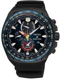 Seiko Solar Wolrd Time Chronograph SSC551P1 Mens Wristwatch With Alarm