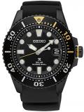 Seiko Prospex Divers Solar Mens Black Silicone Watch SNE441