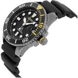 Seiko Prospex Divers Solar Mens Black Silicone Watch SNE441