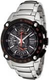 Seiko Men's SPC039 Sportura Flyback Chronograph Grey Dial Stainless Steel Watch