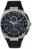 Seiko Men's SNAD23P2 Patent Leather Analog with Black Dial Watch