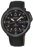 SEIKO Prospex Automatic 20 Bar Land Series Compass Black IP Leather Sports Watch SRPD35K1