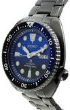 SEIKO PROSPEX"Turtle" Save The Ocean Diver's 200M Automatic Black IP Watch Blue Dial SRPD11K1