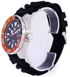 Seiko 5 Sports SRPC59 Men's Rubber Band Orange Bezel 100M Automatic Dive Watch