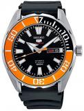 Seiko 5 Sports SRPC59 Men's Rubber Band Orange Bezel 100M Automatic Dive Watch