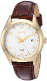 Seiko Men's Dress Stainless Steel Japanese-Quartz Watch with Leather Calfskin Strap, Brown, 20.5 (Model: SNE492)