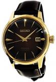 SEIKO PRESAGE Limited Edition"Old Fashioned" Cocktail Gold Case Brown Dial Watch SRPD36J1