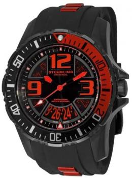 Stuhrling Original Men's 1528.3357H64 Enterprise EX-2 Swiss Quartz Date Black/Red Watch