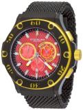 Stuhrling Original Men's 292.335991 Iconoclast Swiss Quartz Chronograph Red Dial Mesh Watch