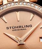 Stuhrling Original Women's 579.04 Soiree Swarovski Crystal-Accented Rose Gold-Tone Watch