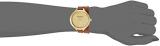 Stuhrling Original Women's 568.04 Analog Deauville Sport Swiss Quartz 23K Gold Plated Brown Genuine Leather Wrap Around Strap Watch