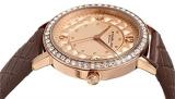 Stuhrling Original Women's 786.02 Quartz Crystal Brown Leather Strap Watch