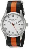 Stuhrling Original Unisex 522.02 Gen X Liberty Stainless Steel Watch with Striped Canvass Band