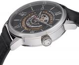 Stuhrling Original Men's 696.02 Legacy Automatic Skeleton Date Black Leather Strap Watch