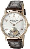 Stuhrling Original Men's 927.03 Legacy Mechanical Hand Wind with Seconds Subdial Rose Tone Brown Leather Strap Watch