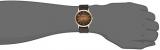 Stuhrling Original Men's 140A.03 "Cuvette Contra" Rose Gold-Tone Stainless Steel and Brown Leather Band Ultra-Slim Watch